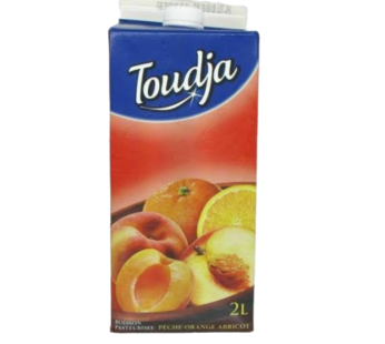 Boisson fruit?e Toudja – P?che Abricot Orange – paqu.2L