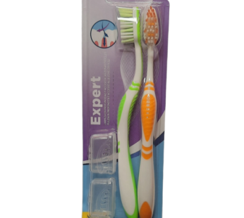 Brosse ? dents avec cache t?te – Carrefour Soft – Medium – 2pcs