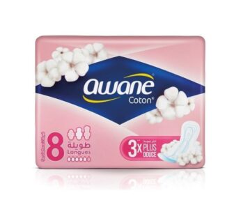 Serviettes Hygi?nique Awane Cotton – Longue – 8pcs