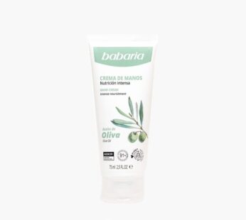 Cr?me nourrissante pour les mains Babaria- nutrition intense ? l?huile d?olive- 75ml