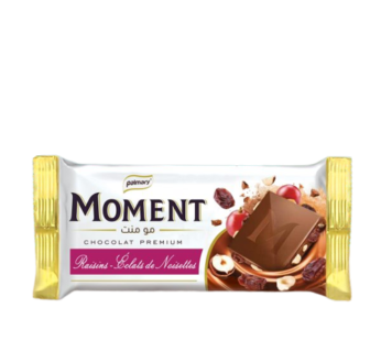 Chocolat Moment – Raisins et  ?clats de noisettes – 100g