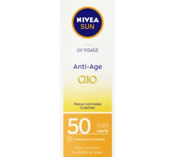 Cr?me solaire Nivea Sun – anti-?ge – Q10 – SPF 50 – Peaux normales ? s?ches – 50ml